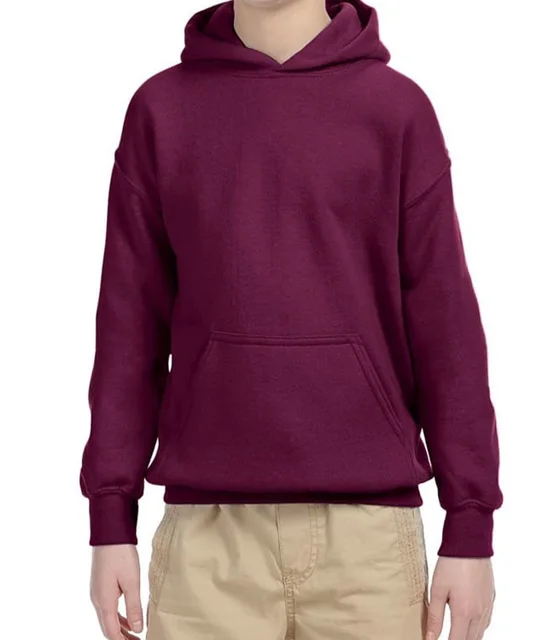 Dark Maroon Kids pullover hoodie