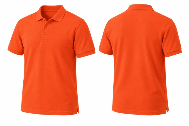Bright Orange Short sleeves dry-fit polo
