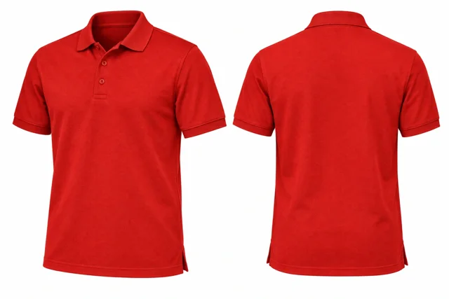 Scarlet Red Short sleeves dry-fit polo