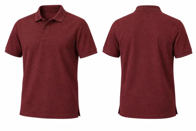 Maroon Short sleeves dry-fit polo