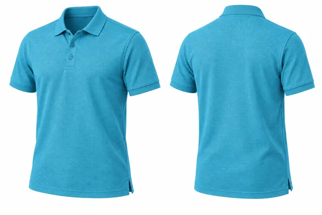 Aqua Blue Short sleeves dry-fit polo