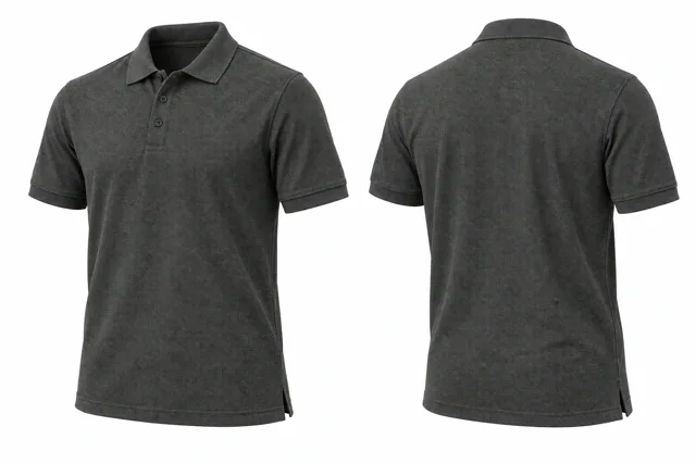 Charcoal A Short sleeves dry-fit polo