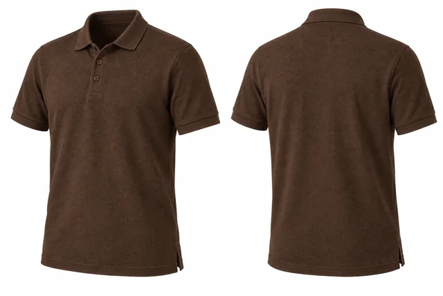 Chocolate Brown Short sleeves dry-fit polo