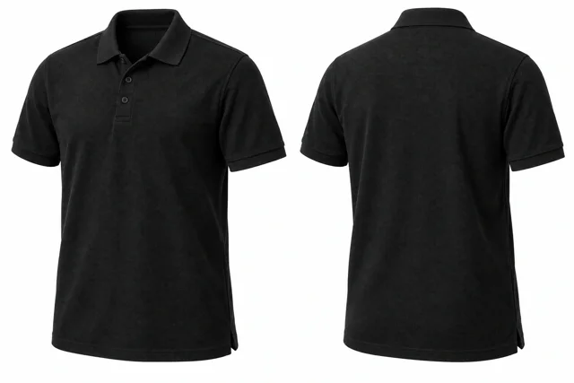 Black B Short sleeves dry-fit polo