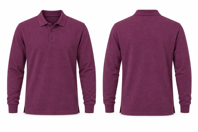 Plum Full sleeves dry-fit polo