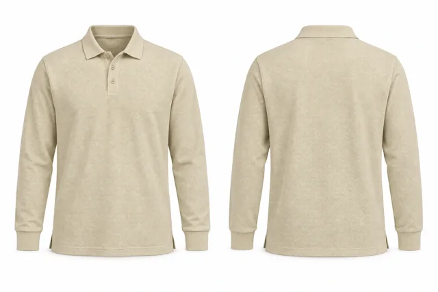 Cream Beige Full sleeves dry-fit polo