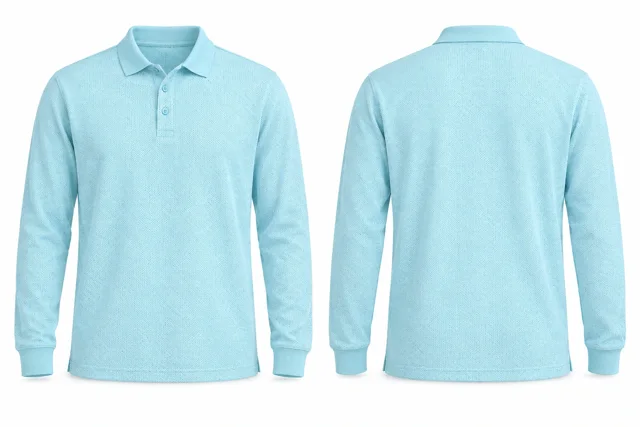 Ice Blue Full sleeves dry-fit polo