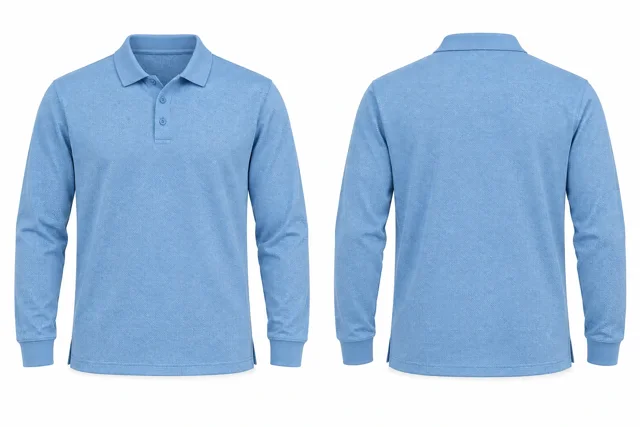Light Blue Full sleeves dry-fit polo