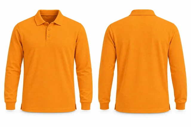 Golden Orange Full sleeves dry-fit polo