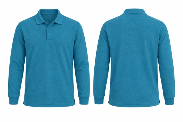 Turquoise Blue Full sleeves dry-fit polo