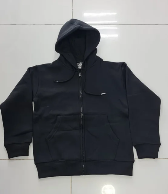 Black full zip Kids full-zip hoodie