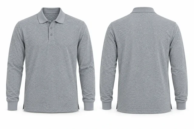 Silver Grey Full sleeves dry-fit polo