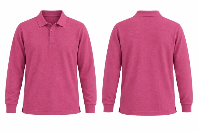 Rose Pink Full sleeves dry-fit polo
