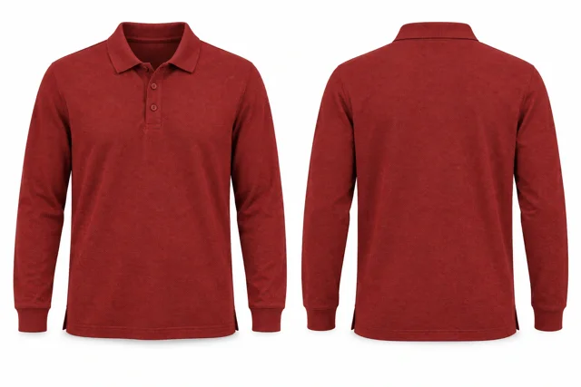 Brick Red Full sleeves dry-fit polo