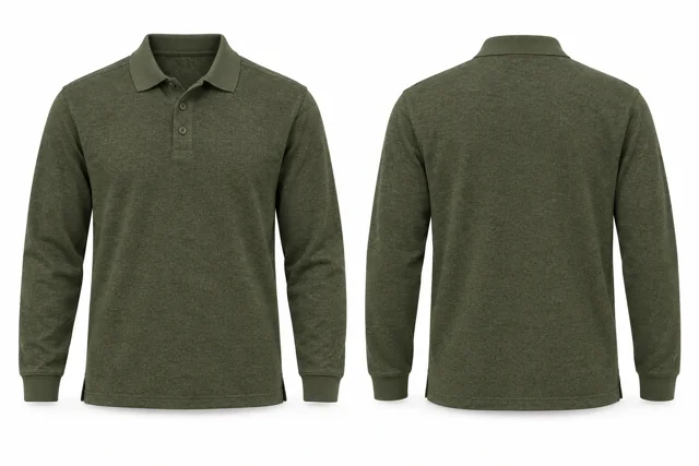 Military Olive Full sleeves dry-fit polo