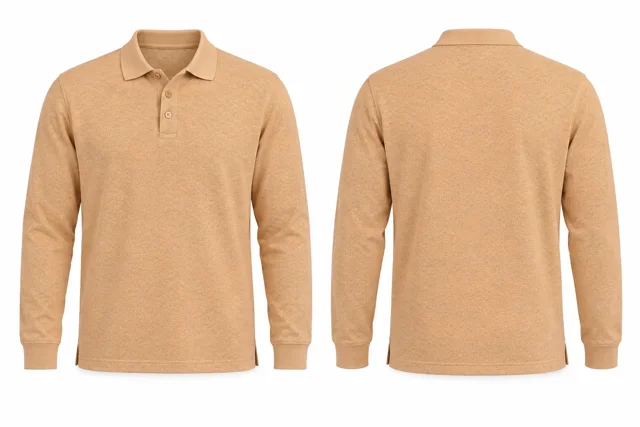 Peach Beige Full sleeves dry-fit polo