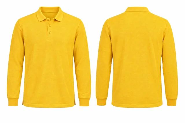 Golden Yellow Full sleeves dry-fit polo
