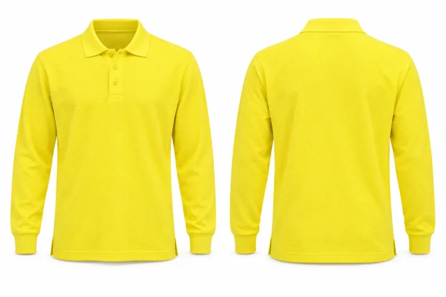 Lemon Yellow Full sleeves dry-fit polo
