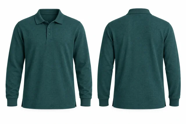 Deep Teal Full sleeves dry-fit polo