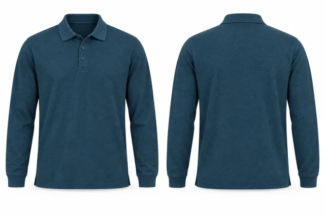 Petrol Blue Full sleeves dry-fit polo