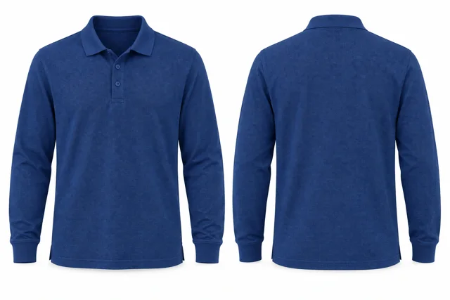 Cobalt Blue Full sleeves dry-fit polo