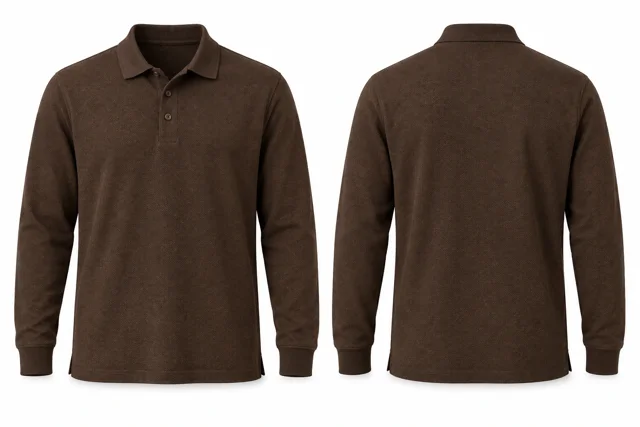 Chocolate Brown Full sleeves dry-fit polo