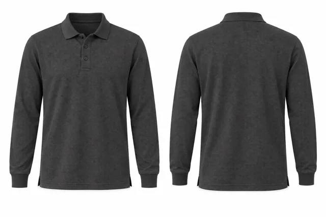 Charcoal B Full sleeves dry-fit polo