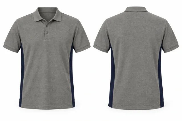 Warm Grey Side panels dry-fit polo