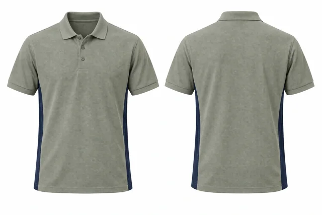 Sage Grey Side panels dry-fit polo