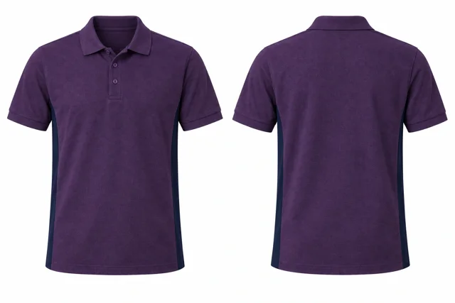 Deep Purple Side panels dry-fit polo