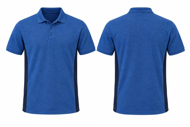 Royal Blue Side panels dry-fit polo