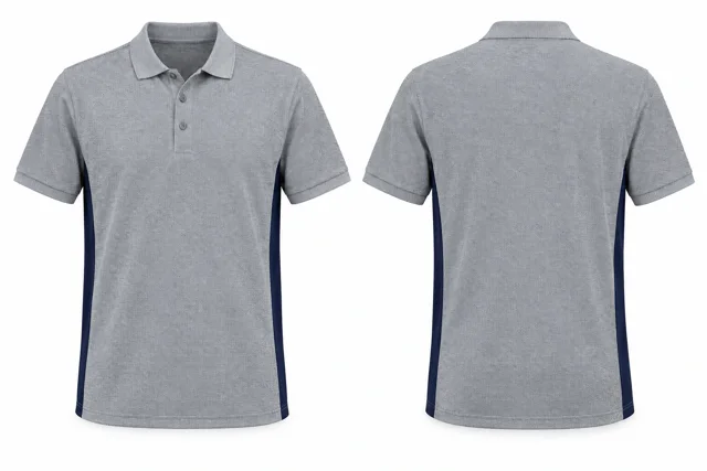 Silver Grey Side panels dry-fit polo