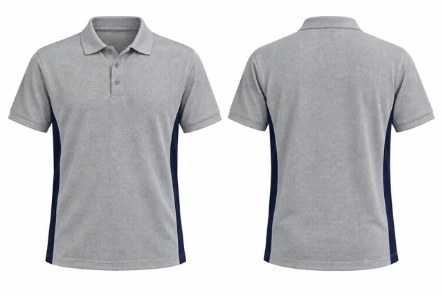 Silver Texture Side panels dry-fit polo