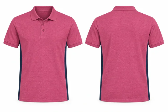 Rose Pink Side panels dry-fit polo