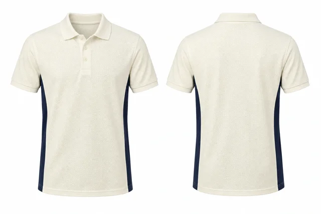 Ivory Side panels dry-fit polo