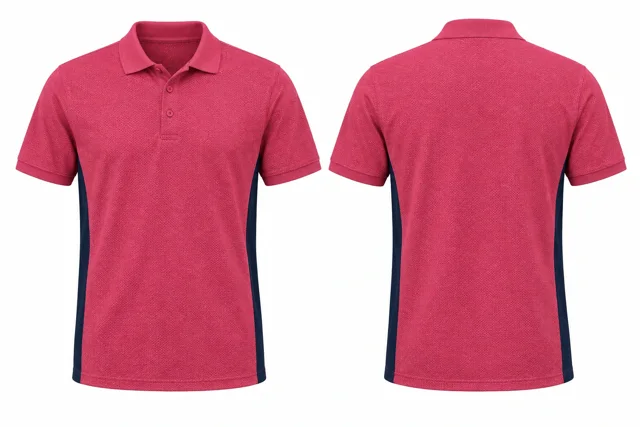 Fuchsia Side panels dry-fit polo