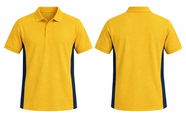 Golden Yellow Side panels dry-fit polo