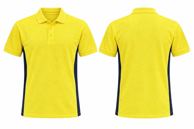 Lemon Yellow Side panels dry-fit polo