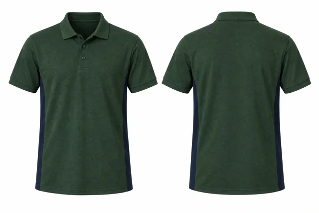 Forest Green Side panels dry-fit polo