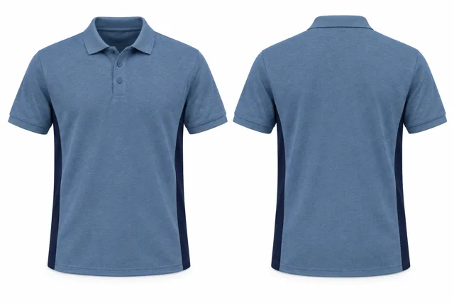 Steel Blue Side panels dry-fit polo