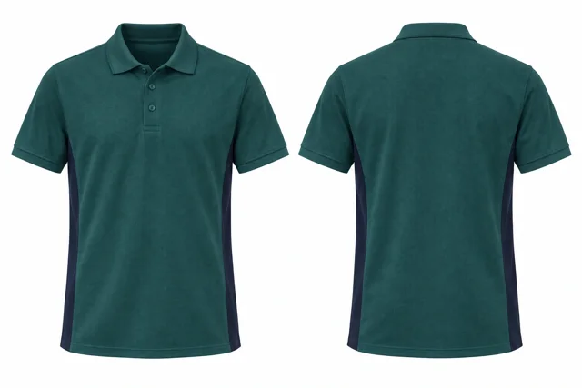 Deep Teal Side panels dry-fit polo