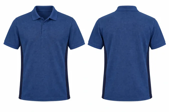 Cobalt Blue Side panels dry-fit polo