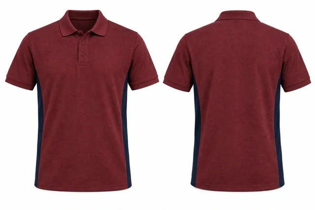 Maroon Side panels dry-fit polo