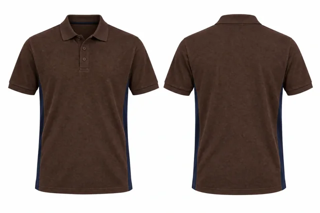 Chocolate Brown Side panels dry-fit polo