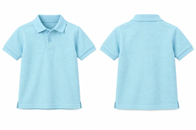 Ice Blue Kids dry-fit polo