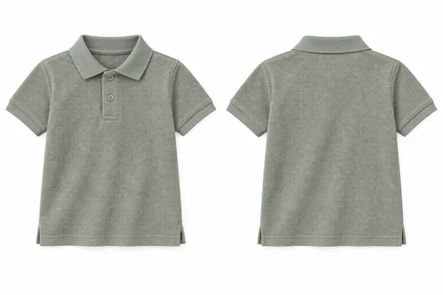 Sage Grey Kids dry-fit polo