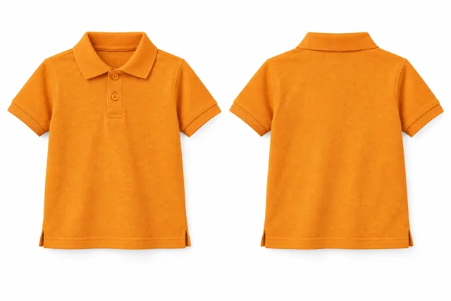 Golden Orange Kids dry-fit polo