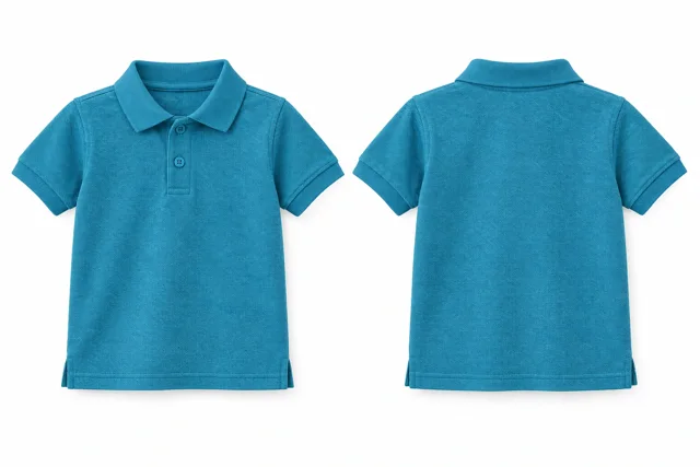 Turquoise Blue Kids dry-fit polo