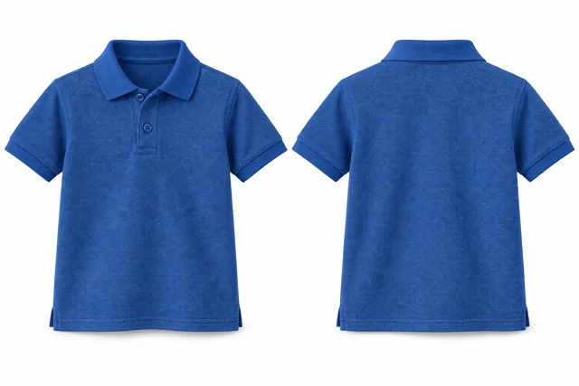 Royal Blue Kids dry-fit polo