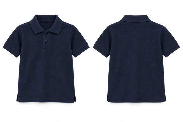 Deep Navy A Kids dry-fit polo